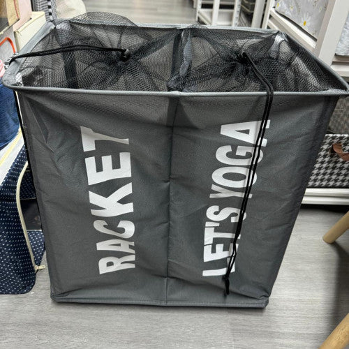 HAMPER/ CESTA DE ROPA SUCIA 2 DIVICIONES GRIS